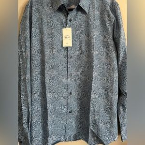 Mens Long Sleeve Construct Large button down
